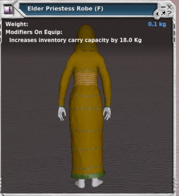 Entropia Universe Elder Priestess Robe